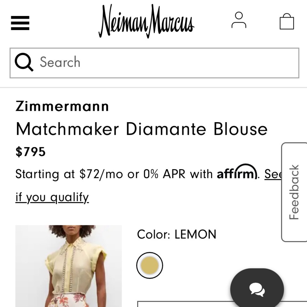 NWOT Matching Zimmermann Diamanté Rhinestone Yellow Blouse and Hibiscus Skirt - Picture 8 of 8